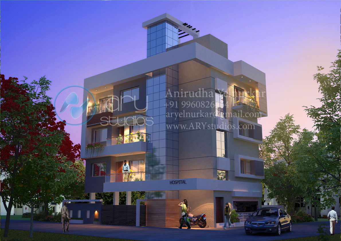 3d+apartment+rendering+architectural+evening+view+realistic